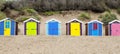 Beach huts on Saunton beach, UK Royalty Free Stock Photo