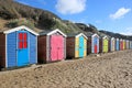 Beach huts at Saunton Sands beach, Devon Royalty Free Stock Photo