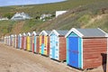 Beach huts at Saunton Sands beach, Devon Royalty Free Stock Photo