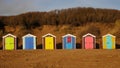 Beach Huts at Saunton Sands Royalty Free Stock Photo