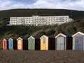 Beach huts saunton sands devon Royalty Free Stock Photo