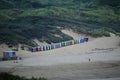 Beach Huts at Saunton Sands in Devon Royalty Free Stock Photo