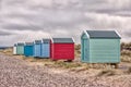 Beach Huts by the Sea Royalty Free Stock Photo