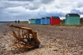 Beach Huts by the Sea Royalty Free Stock Photo