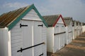 Beach huts on seafront Royalty Free Stock Photo