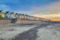 Beach Huts Lining the Beach at Southwold, Suffolk, UK Royalty Free Stock Photo