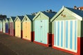 Beach Huts on a sunny day in Brighton Sussex Royalty Free Stock Photo