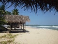 Beach huts in Trincomalee Royalty Free Stock Photo