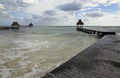 The Beach and Huts at Vidanta Riviera Maya Royalty Free Stock Photo