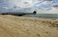 The Beach and Huts at Vidanta Riviera Maya Royalty Free Stock Photo