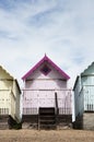 Beach Huts at West Mersea, Essex, UK. Royalty Free Stock Photo