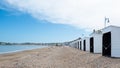 Beach huts on Weymouth beach Dorset England United Kingdom Royalty Free Stock Photo