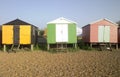 Beach huts whitstable kent uk england