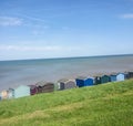 Beach huts on whitstable sea front Royalty Free Stock Photo