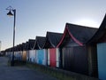 Beach huts in the winter Royalty Free Stock Photo
