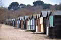 Beach huts in winter Royalty Free Stock Photo