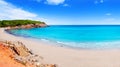 Beach in Ibiza island with turquoise water Royalty Free Stock Photo