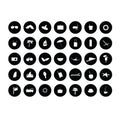 Beach icon black and white vector Royalty Free Stock Photo