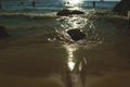 Beach idyll, sand and stones Royalty Free Stock Photo