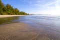 Beach idyllic with sunhine morning at Ban Krut Royalty Free Stock Photo