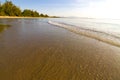 Beach idyllic with sunlight in the morning at Ban Krut Royalty Free Stock Photo