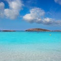 Beach Illetas Illetes in Formentera near Ibiza Royalty Free Stock Photo