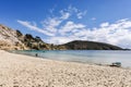 Beach on the Isla del Sol on Lake Titicaca in Bolivia Royalty Free Stock Photo