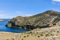 Beach on the Isla del Sol on Lake Titicaca in Bolivia Royalty Free Stock Photo