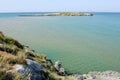 Beach and island on the coast of Torre Canne