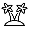 Beach island icon outline vector. Croatia map