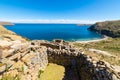 Beach on Island of the Sun, Titicaca Lake, Bolivia Royalty Free Stock Photo