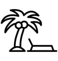 Beach Isolated Vector Icon which can easily modify or edit Royalty Free Stock Photo