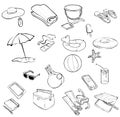 Beach items Royalty Free Stock Photo