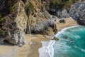 Beach Julia Pfeiffer and McWay Falls, Big Sur Royalty Free Stock Photo