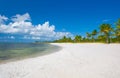 Beach in Key West Florida near Miami with blue sky Royalty Free Stock Photo