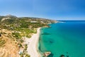 The beach Kiparissi in Ikaria, Greece Royalty Free Stock Photo