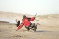 Beach Kite Buggying Royalty Free Stock Photo