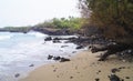 Beach in Kona, Kailua, Big Island, Hawaii, United States Royalty Free Stock Photo