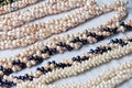 Jewelery of natural pearls.