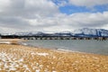 Beach, lake Tahoe, winter Royalty Free Stock Photo