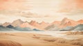 Whimsical Wilderness: Panoramic Landscape With Mountains And Water Royalty Free Stock Photo