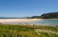 Beach landscape, Beach of Rodas, Cies Islands. Vigo, Galicia, Spain Royalty Free Stock Photo