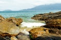 Beach landscape in summer Brazil Ilha Bela SP Royalty Free Stock Photo