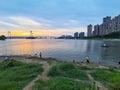 The beach of the Laodao River in Changsha City