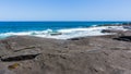 Beach Large Boulders Blue Ocean Waters Coastline