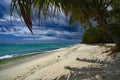 Beach at Le Morne Brabant, one of the finest beaches in Mauritius and the site of many hotels and tourism facilities.