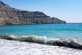 Beach of Libyan sea in Plakias resort, Crete island, Greece Royalty Free Stock Photo