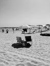 Beach life - beach umbrella - Summer life - Black and white