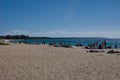 Beach life at Mokapu Beach Park on the Hawaiian island of Maui Royalty Free Stock Photo