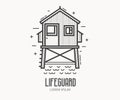 Beach Lifeguard Logo Template